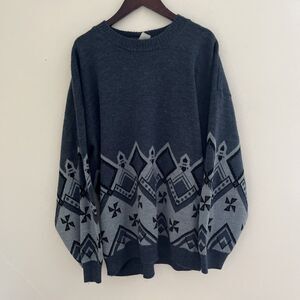 Vintage President 80s Icelandic Nordic Cashmere Merino Blend Knitwear Sweater- L